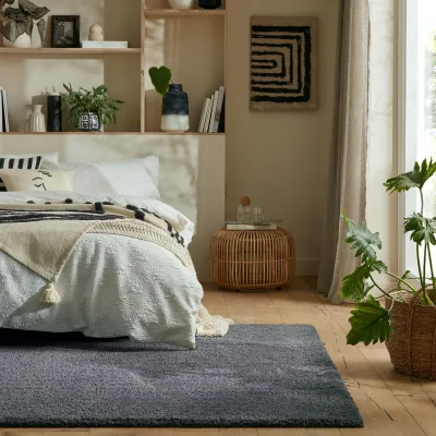 Teppich uni Anthrazit 200 x 290 cm - GIPPING   Kadima Design