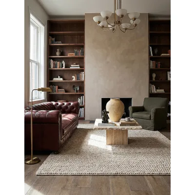 Teppich uni Beige 200 x 290 cm - MEDWAY   Kadima Design