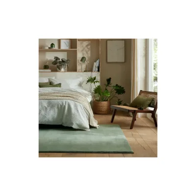 Teppich uni Grün 80 x 150 cm - BLITH   Kadima Design