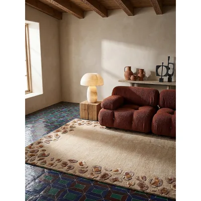 Teppich Wollmischung Natur 160 x 230 cm - SABLE   Kadima Design