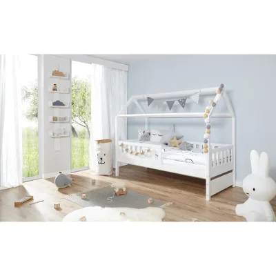 Livetastic Hausbett Ticaa 953739 Traumhaus Weiß 90x200 cm
