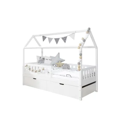 Livetastic Hausbett Ticaa 953777 Traumhaus Weiß 90x200 cm