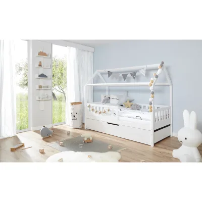 Livetastic Hausbett Ticaa 953753 Traumhaus Weiß 90x200 cm