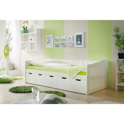Livetastic Stauraumbett Ticaa 877277 Maria Weiß 90x200 cm