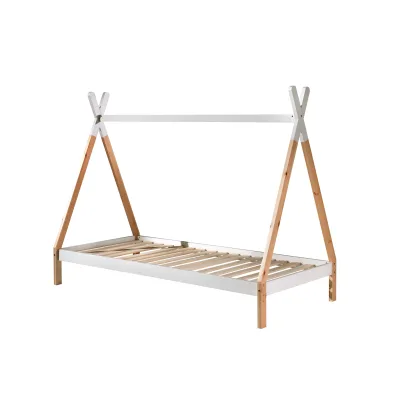 Vipack Hausbett Weiß, Kiefer 90x200 cm