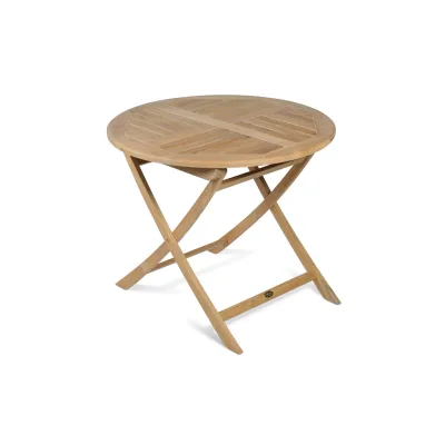 Tisch SOLO, klappbar, rund Ø 90, Teak
