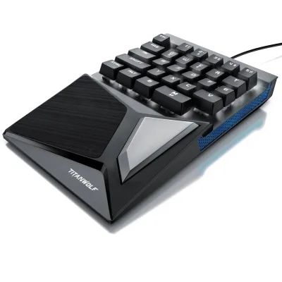 Titanwolf Gaming-Tastatur, mechanische Keypad Tastatur mit 28 Tasten, Gaming Einhandtastatur