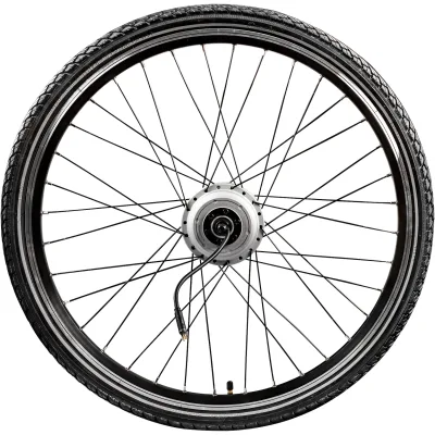 Tretwerk Komplettrad E Bike Vorderrad 26 Zoll Trekking Rad Felge mit Reifen Kenda K1172 und Ananda Hilfsmotor für Fahrrad Cityrad