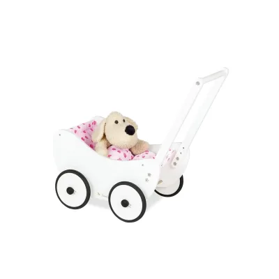 Trixi Puppenwagen inkl. Bettzeug - Lauflernhilfe aus Holz