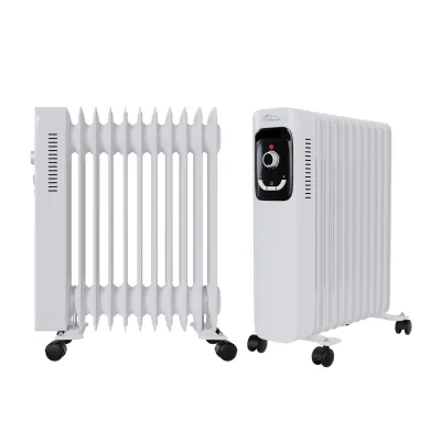 TroniTechnik® Ölradiator Elektroheizung TT-OR 211 in Weiß mit 11 Rippen und 2500 Watt, drei Heizstufen (1000W, 1500W, 2500W)