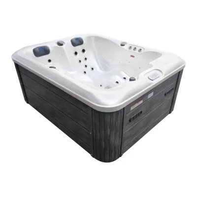 TroniTechnik® Outdoor Whirlpool Spa ENNA 200cm x 160cm inkl. Thermoabdeckung & Treppe