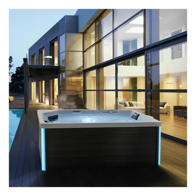 TroniTechnik® Outdoor Whirlpool Spa GALERA 190cm x 130cm mit Heizung, Hydromassage, Farblicht