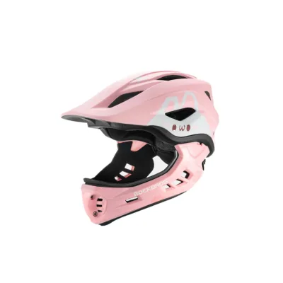 TT-32002 Rabbit Kinder Fahrradhelm mit Kinnschutz Größe M Rosa