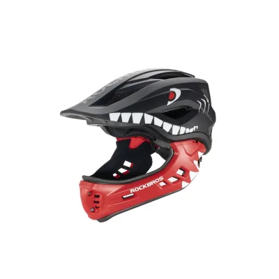 TT-32006 Shark Kinder Fahrradhelm mit Kinnschutz Größe S Schwarz