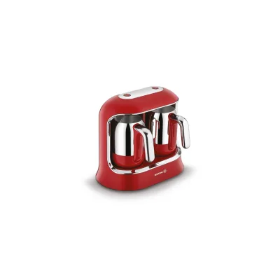 Türkische Mokkamaschine 800W in Rot Twin Kaffeemaschine