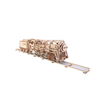 UGEARS Modellbausatz 460 Dampflokomotive mit Tender