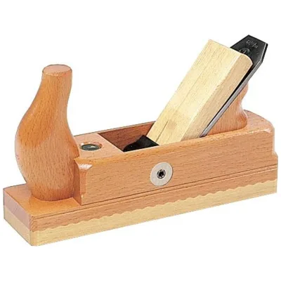 Ulmia Holzhobel/Schlichthobel mit Weißbuchensohle/Einfacheisen, zum Abschlichten