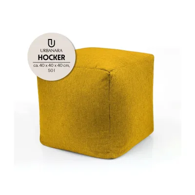 URBANARA Sitzsack-Hocker 85l senfgelb