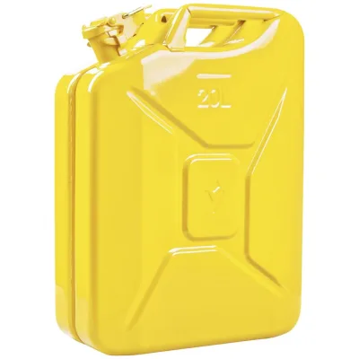 Valpro Kraftstoffkanister, 20 l, Zinkgelb RAL 1018, Stahlblech, L345xB165xH470mm