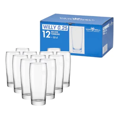 Van Well Willi Becher geeicht 0,25 l 12er Set
