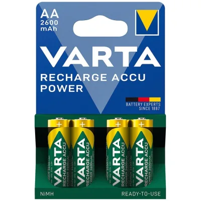 Varta Akku Recharge Accu Power AA/Mignon 4 St./Pack.