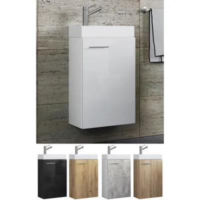 VCM 2-tlg Set   Waschplatz für Gäste WC   Gästebad   Waschtisch   Badezimmer Set - Slito