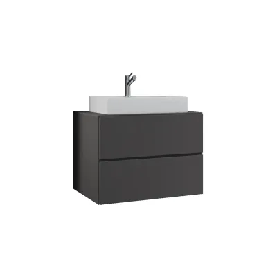VCM 2-tlg. Waschplatz Waschtisch   Waschbecken Unterschrank Breite 80 cm   Badmöbel Set mit Schubladen   Lendas