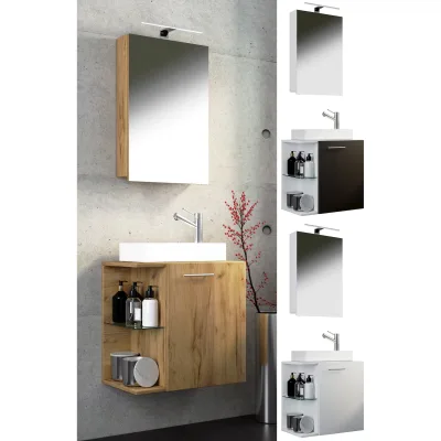 VCM 3-tlg Set   Waschplatz für Gäste WC   Gästebad   Waschtisch Toilette   Badezimmer Set - Hausa SC