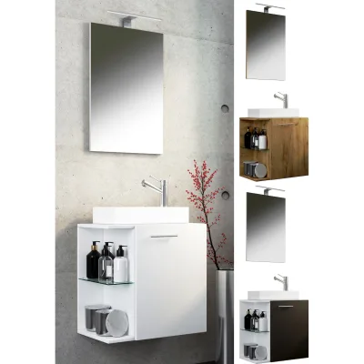 VCM 3-tlg Set   Waschplatz für Gäste WC   Gästebad   Waschtisch Toilette   Badezimmer Set - Hausa SP