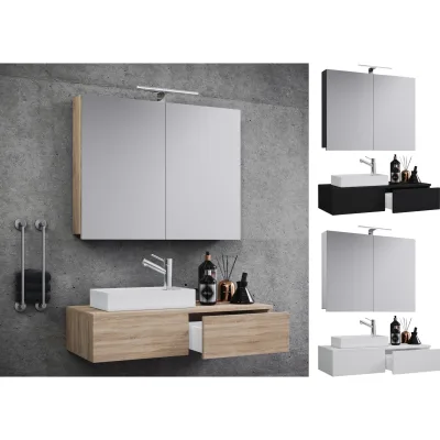 VCM 3-tlg Set   Waschplatz für Gäste WC   Gästebad   Waschtisch Toilette   Badmöbel Badezimmer Set - Gudas SC