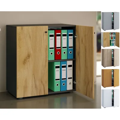 VCM Aktenschrank mit Drehtüren Lona 2 Fächer