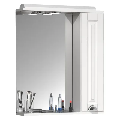 VCM Badschrank zeitlos   Maße ca. H. 71 x B. 60 x T. 14 cm   ausreichend Stauraum   Spiegelschrank im Landhausstil - Casalo