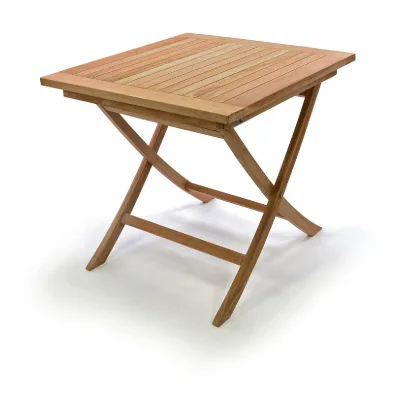VCM Balkontisch   Maße 80x80x75 cm   Gartentisch   hochwertig Teak Holz   Gartenmöbel