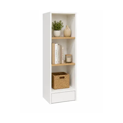 VCM Bücherregal für Aktenordner, Büroregal mit 3 Fächern, H. 114 x B. 38 x 30 cm, Standregal für Büro und Homeoffice - Dilos