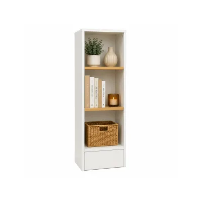 VCM Bücherregal für Aktenordner, Büroregal mit 3 Fächern, H. 114 x B. 52 x 30 cm, Standregal für Büro und Homeoffice - Dilos