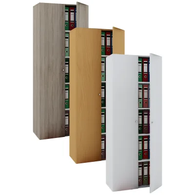 VCM Büroschrank mit 5 Fächern   moderner Aktenschrank mit Drehtüren   Maße ca. B. 70 x  H. 178 x T. 40 cm – Vandol