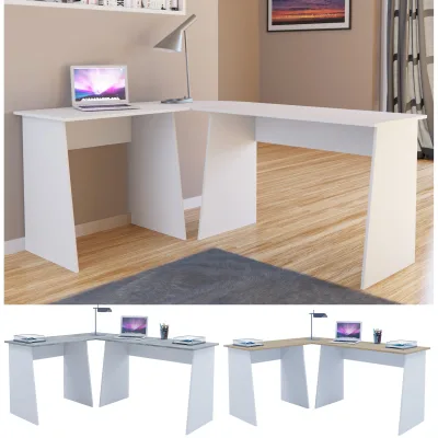 VCM Computertisch   Eckschreibtisch   Maße Gesamtset ca. H. 74 x B. 135 x T. 105 cm   stylische Seitenteile   Schreibtisch – Masola