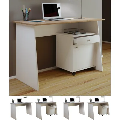 VCM Computertisch   Maße ca. H. 74 x B. 110 x T. 50 cm   stylische Seitenteile   Schreibtisch – Masola Maxi
