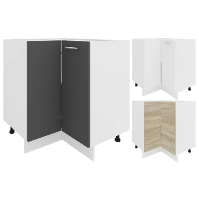 VCM Eckschrank   Höhenverstellbare Füße   Maße H. 82 x B. 76 x T. 76 cm   Küche Unterschrank   Kücheneckschrank - Esilo