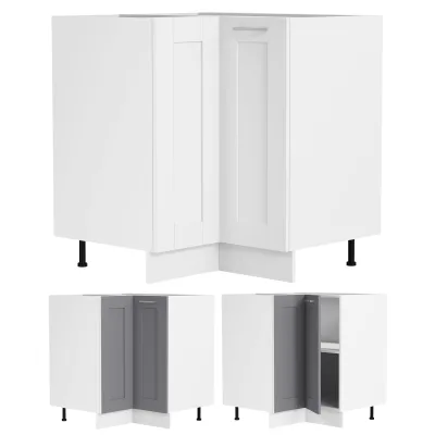 VCM Eckschrank   Maße ca. H. 82 x B. 76 x T. 76 cm   Küchenschrank   Küchenunterschrank   Unterschrank im Landhaus Stil   Küchenmöbel – Colura