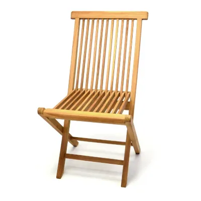 VCM Gartenstuhl   Teak Holz   klappbar   massiv Holzstuhl Balkonstuhl   behandelt   Maße  B. 46x H. 89x T. 62cm