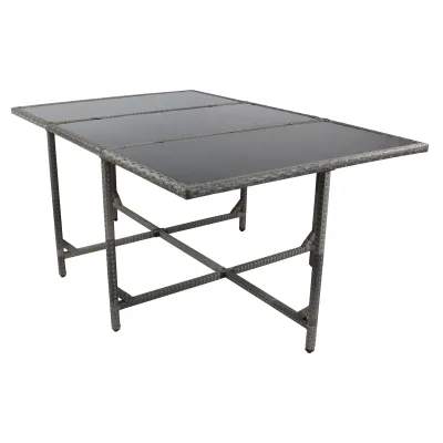 VCM Gartentisch   Tisch aus Rattan   Maße ca. H. 74 x B. 170 x T. 110 cm   Gartentisch   Gartenmöbel – Raloso 170x110