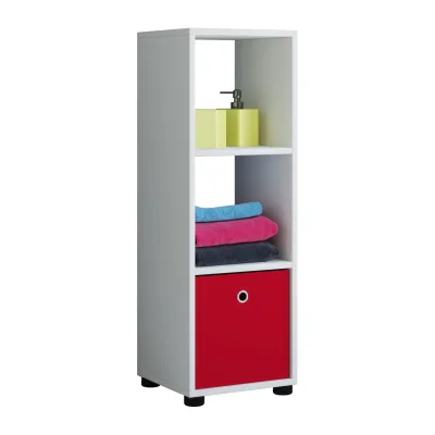 VCM Holz Badregal   Badschrank   Maße: H. 93 x B. 31 x T. 30 cm - Benos-3 Fach