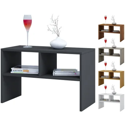 VCM Holz Beistelltisch   Couchtisch schlicht   Maße ca. H. 40 x B. 63 x T. 30 cm   Wohnzimmertisch   Kaffeetisch - Nachto