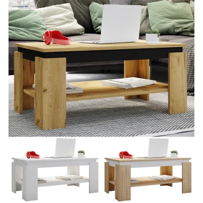 VCM Holz Beistelltisch   Couchtisch schlicht   Maße ca. H. 41 x B. 90 x T. 53cm   Wohnzimmertisch   Sofatisch - Rolas