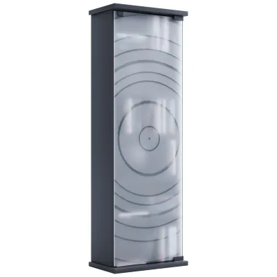 VCM Holz CD DVD Stand Regal   platzsparender CD Schrank mit 1 ESG-Sicherheitsglastür für 150 CDs oder 65 DVDs   Maße: H. 92 x B. 31 x T. 18 cm   5 variable Einlegböden – Tilano