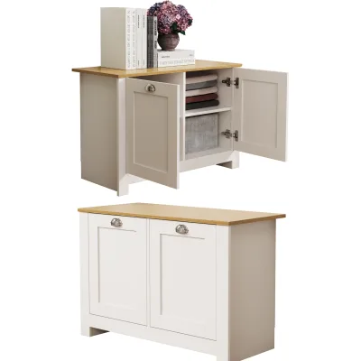 VCM Holz Kommode   Sideboard  mit Drehtüren   Maße ca. H. H. 60 x B. 89 x T. 40 cm - Balusa