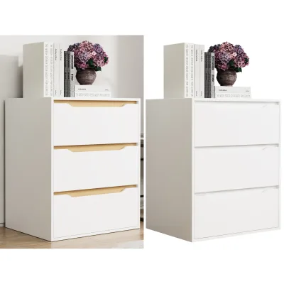 VCM Holz Kommode   Sideboard mit Schubladen   Nachttisch   Maße ca. H. 78 x B. 65 x T. 48 cm - Malira