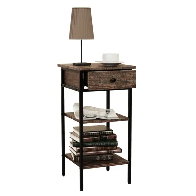 VCM Holz Metall Beistelltisch Couchtisch Sofatisch Wohnzimmertisch Kaffeetisch Aulari