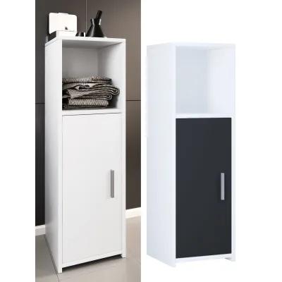 VCM Holz Midischrank Maße: H. 95 x B. 30 x T. 30 cm   1 Drehtür und 1 offenes Fach - Zalo